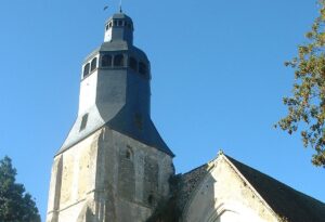 Clocher de l'église abbatiale, Jardins de l'Abbaye de Thiron Gardais