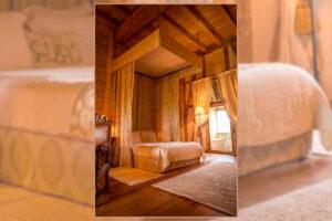 chambre au donjon Fées, lit